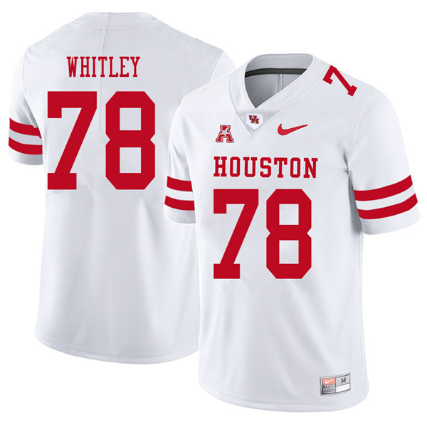 2018 Men #78 Wilson Whitley Houston Cougars College Football Jerseys Sale-White